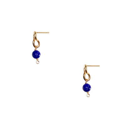 Tartarus Lapis Gold Vermeil Earrings  - embracing imperfection, echoing ancient stories - £65 - Hanifah Jewellery