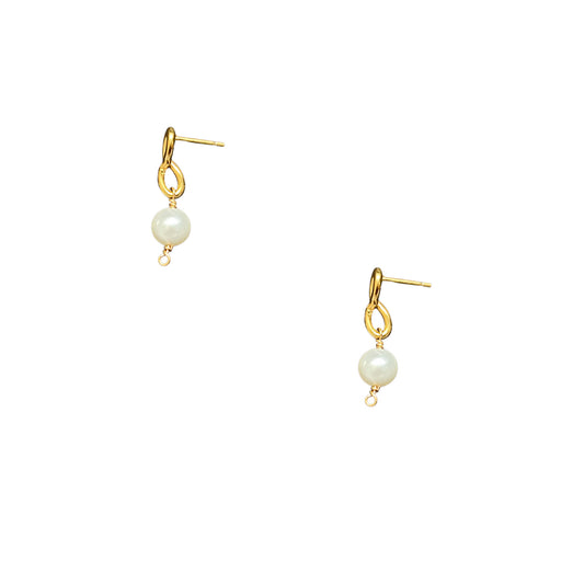 Tartarus Pearl Gold Vermeil Earrings - embracing imperfection, echoing ancient stories - £70 - Hanifah Jewellery