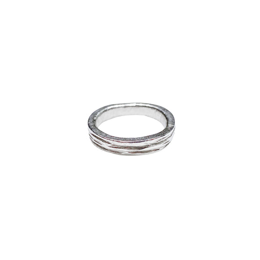 Columnae Sterling Silver Ring - embracing imperfection, echoing ancient stories - £135 - Hanifah Jewellery