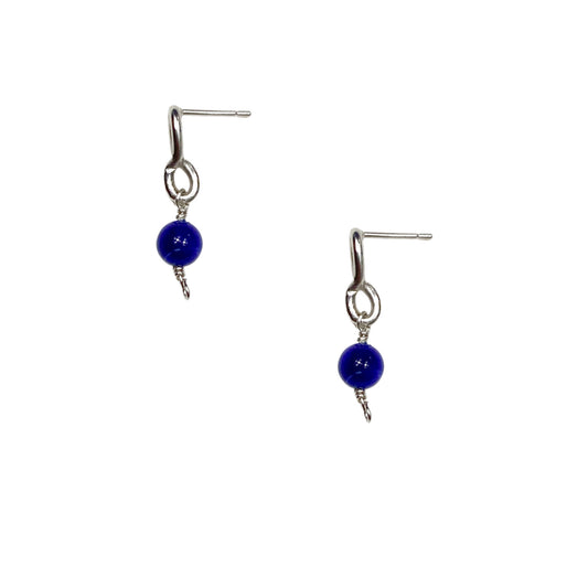 Tartarus Lapis Recycled Sterling Silver Earrings- embracing imperfection, echoing ancient stories - £35 - Hanifah Jewellery