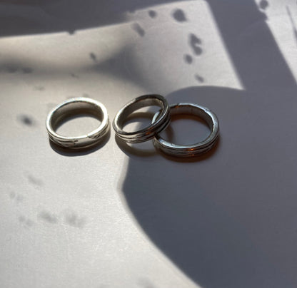 Columnae ring | Handcrafted Silver Rings at Hanifah Jewellery